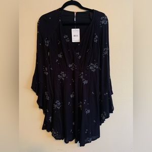 NWT Free People Bell Sleeve Floral Dress - Size 4